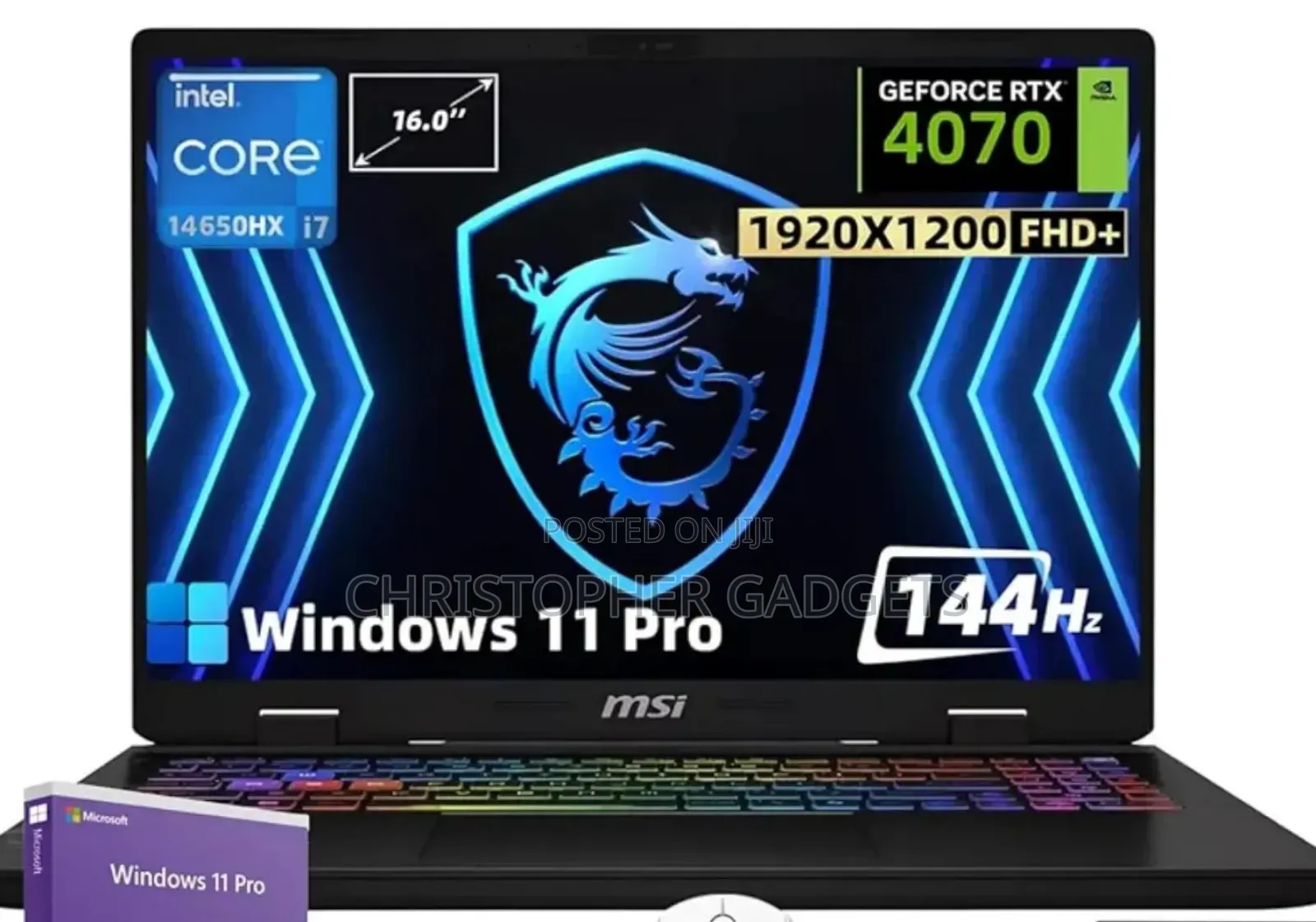 New Laptop MSI Crosshair 15 B12U 16GB Intel Core I7 SSD 1T