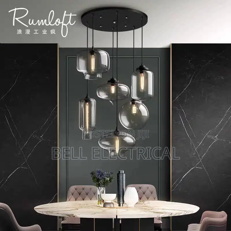 Retro Nordic Glass Led Chandelier