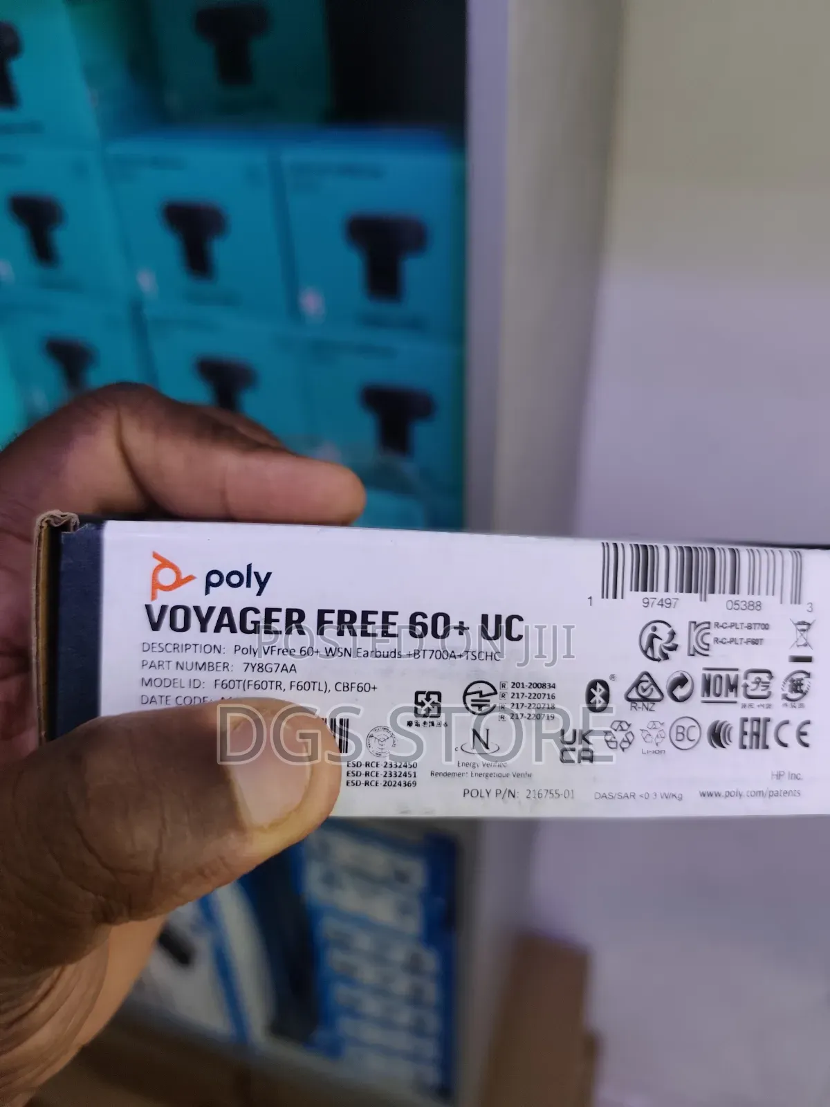 Plantronics Poly Voyager Free 60+ Uc Bluetooth Earbuds F60t