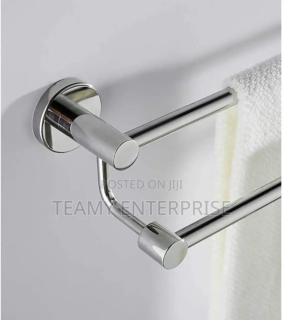 Wall Mounted Towel Hanger - 2 Layer Stainless Steel Aluminum