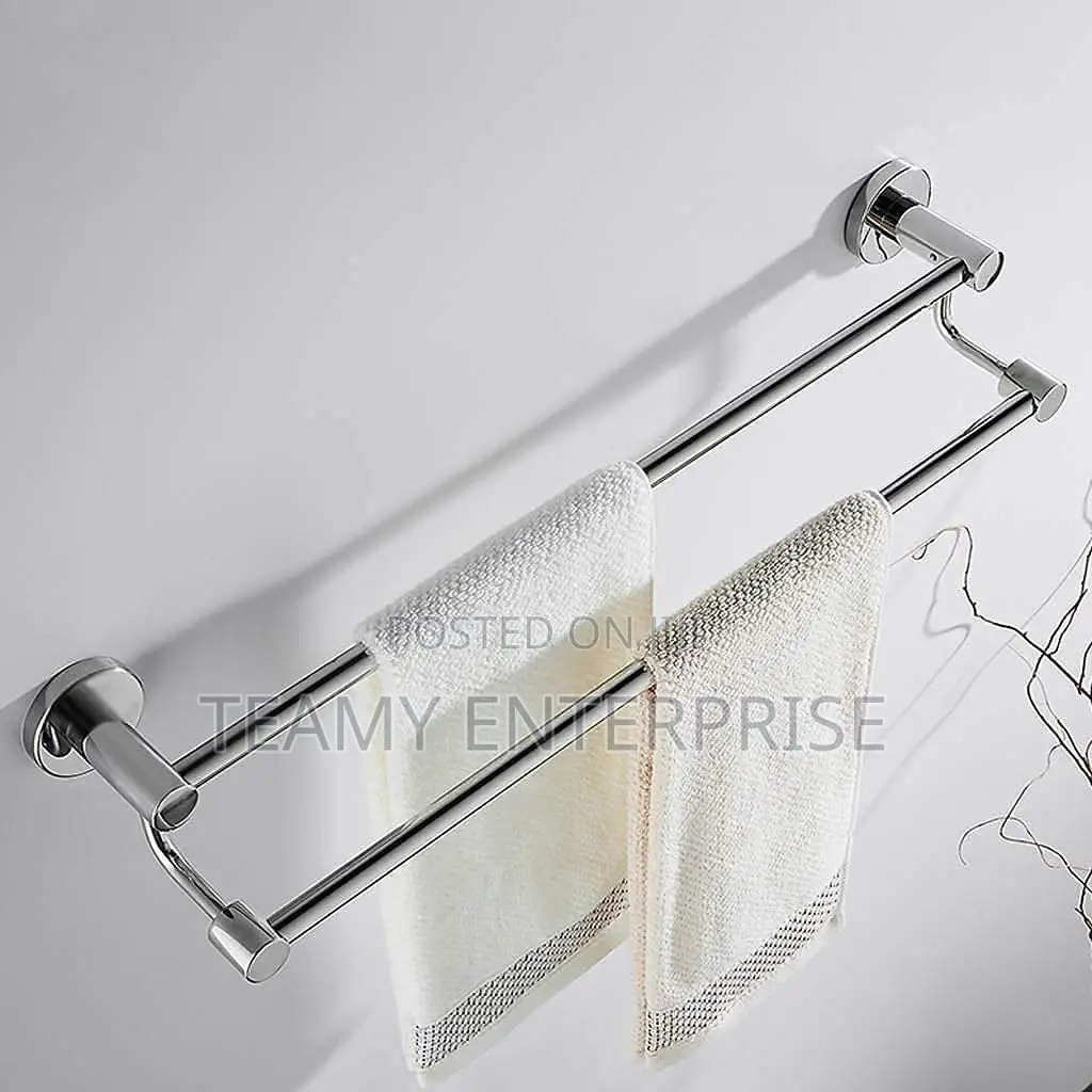 Wall Mounted Towel Hanger - 2 Layer Stainless Steel Aluminum