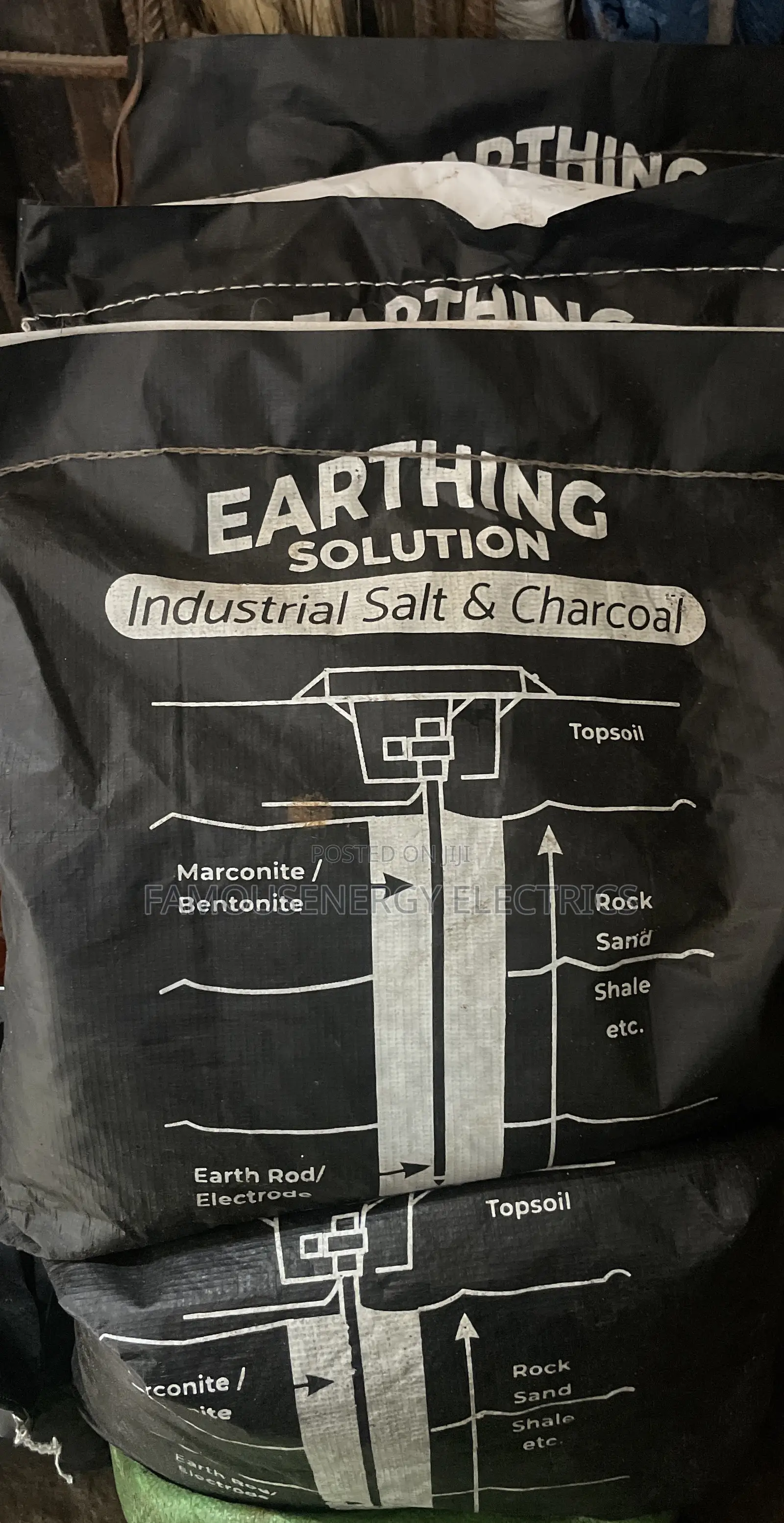 Industrial Salt And Charcoal Mixture