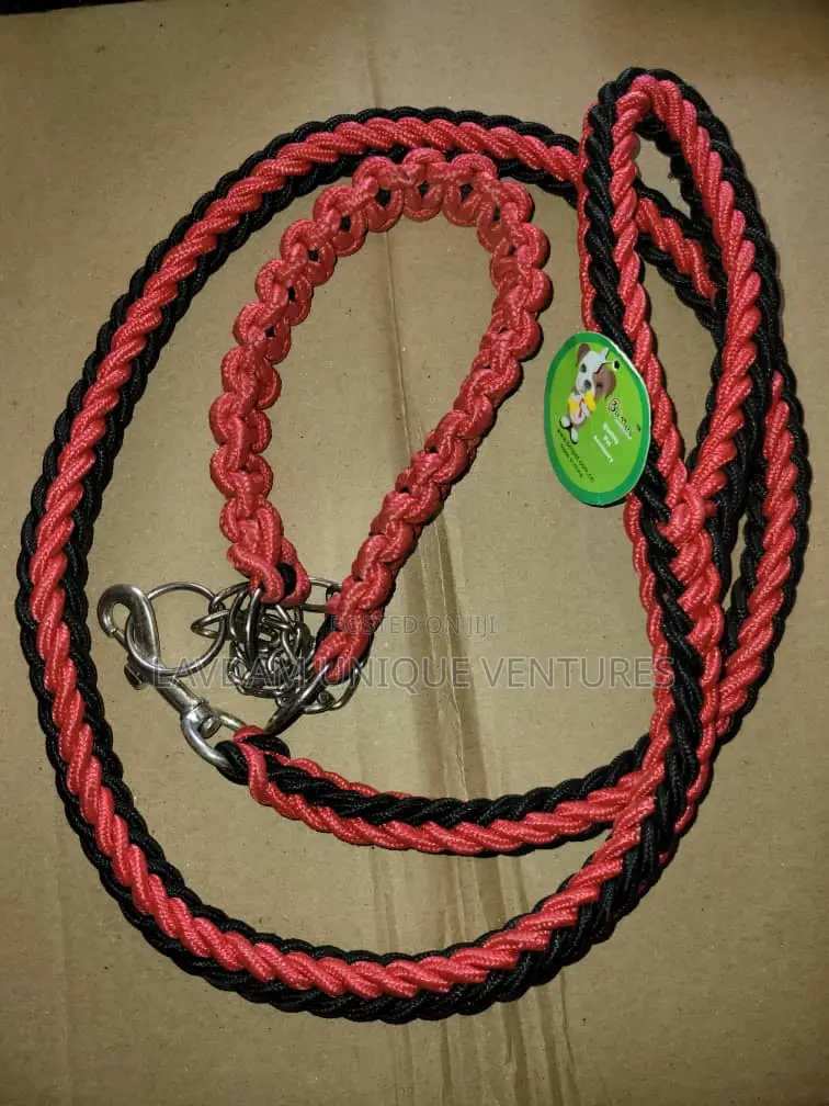 Heavy Duty Dog Leash Collar Set With P Chain