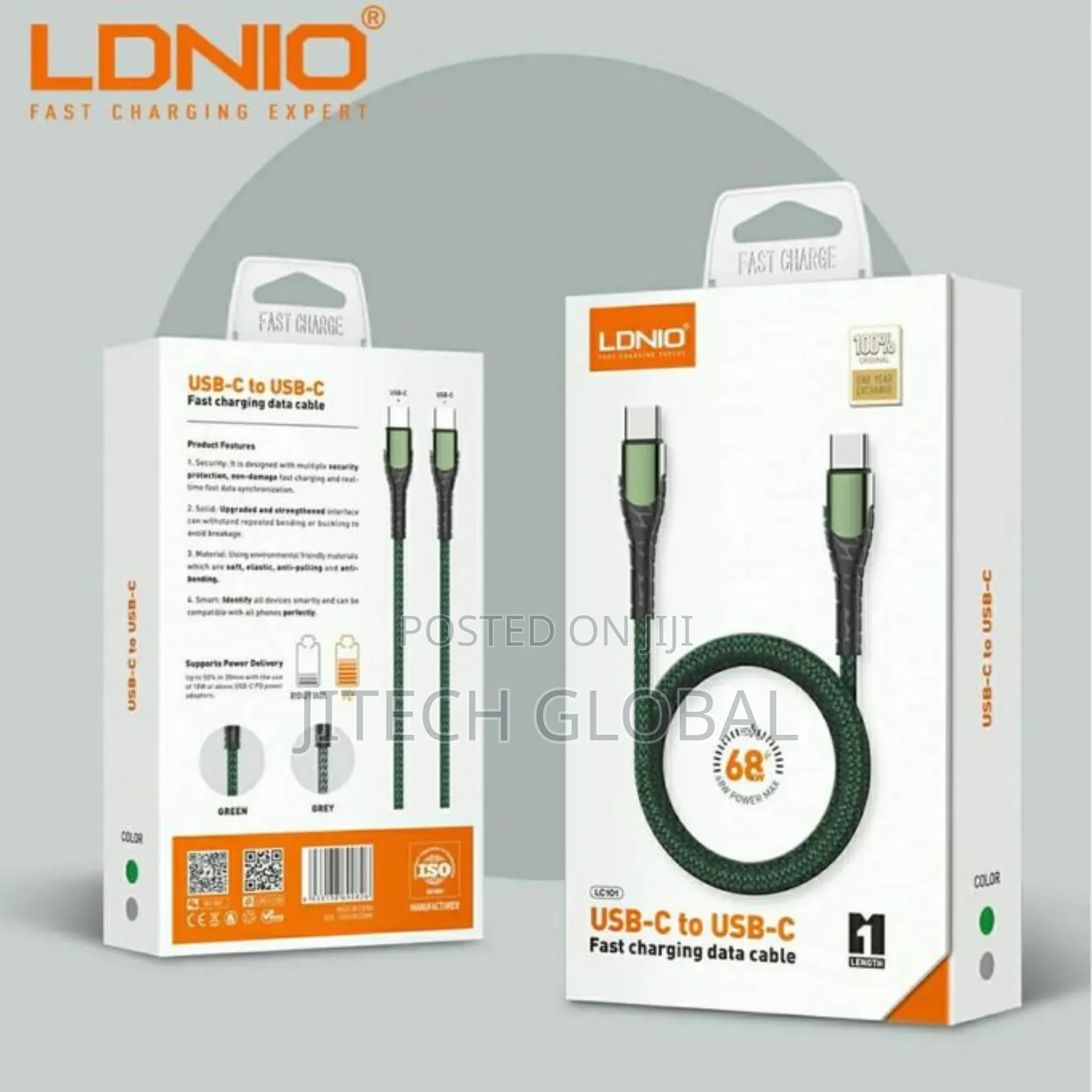 Type C to Type C Pd Usb Cable Output 65w Fast Ch Data Cable