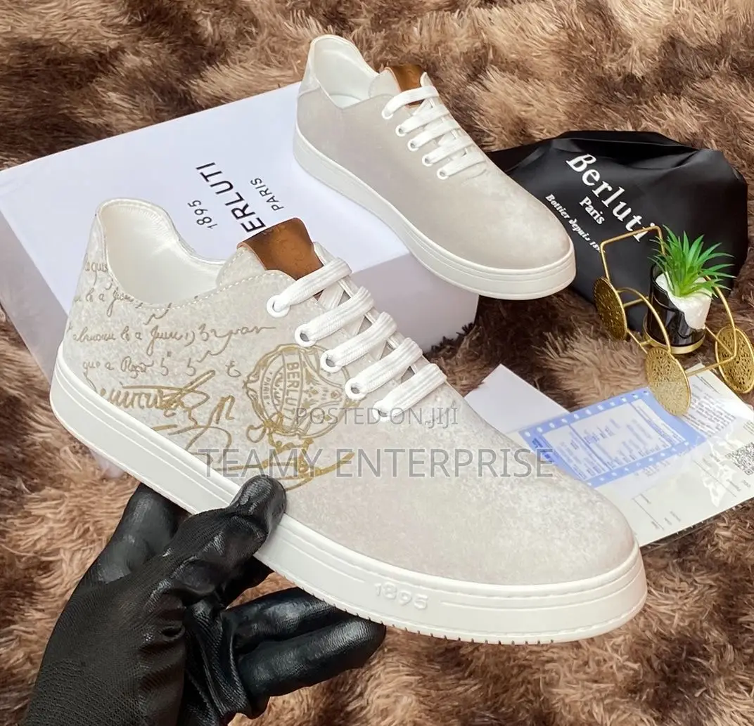 Best Quality Berluti Paris Sneakers Shoe - Lace Cream Colour