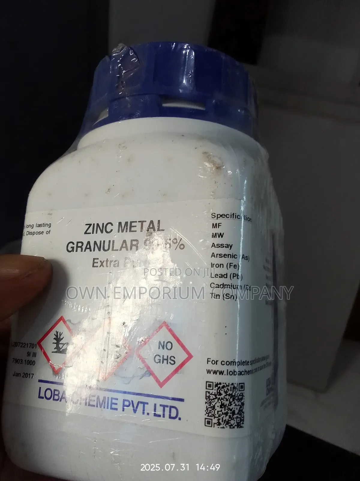 Zinc Metal Granular