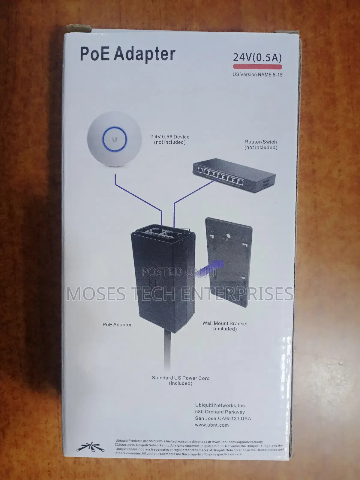 Ubiquity 24volts (0.5a)Poe Adapter