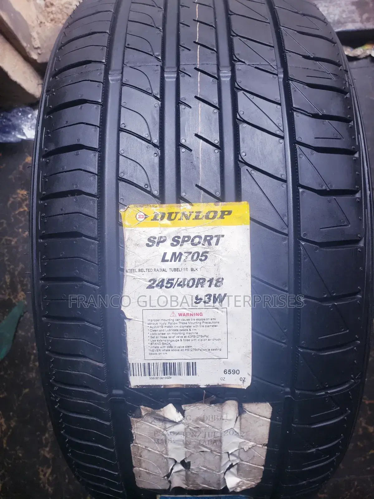245/40r18 Dunlop Tyre