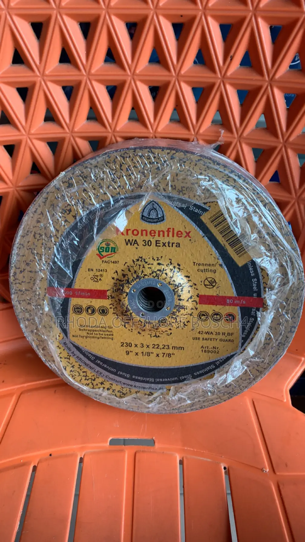 9’’Kronenflex and Deperfect Cutting Disc