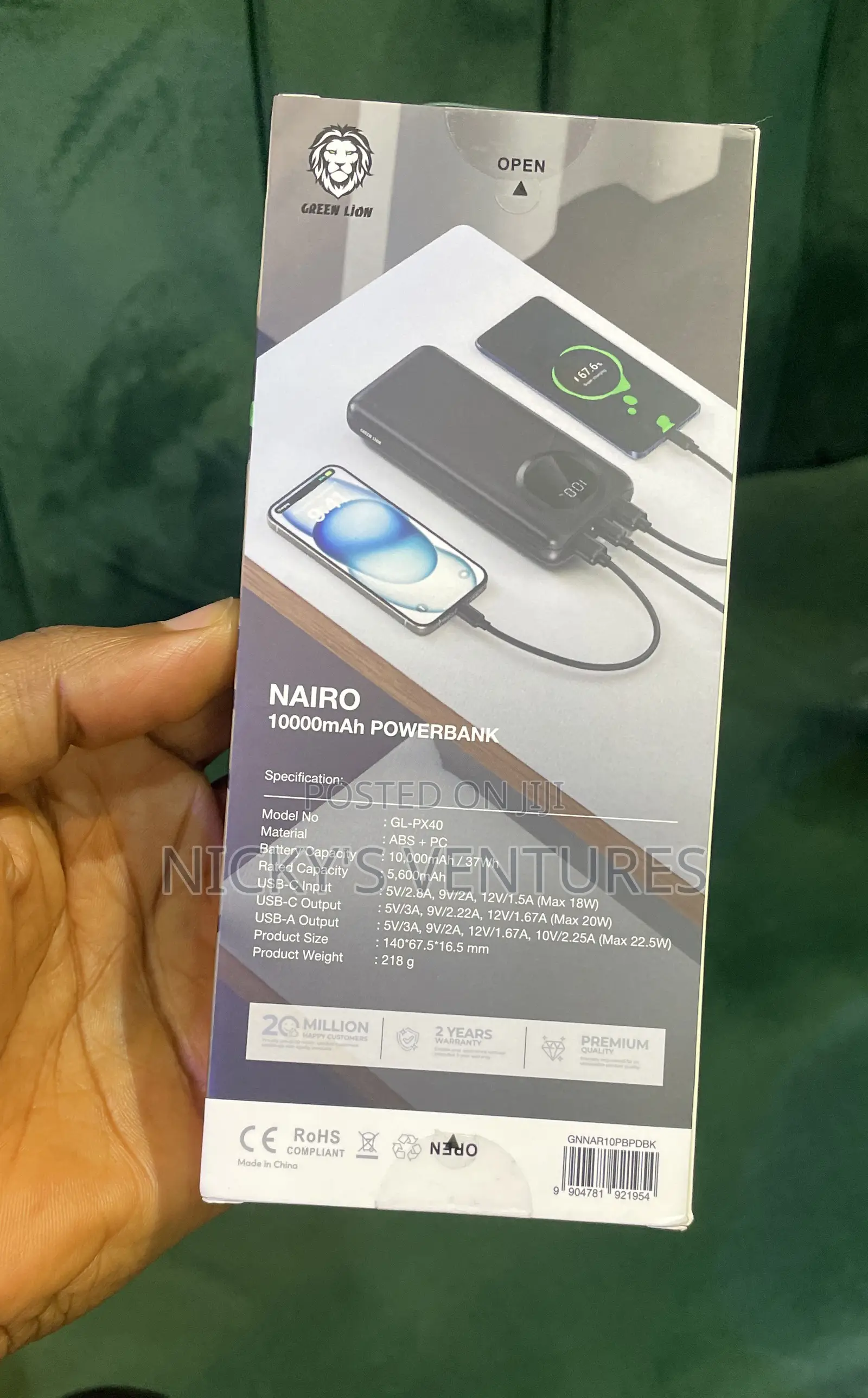 Green Lion Powerbank Pd20w
