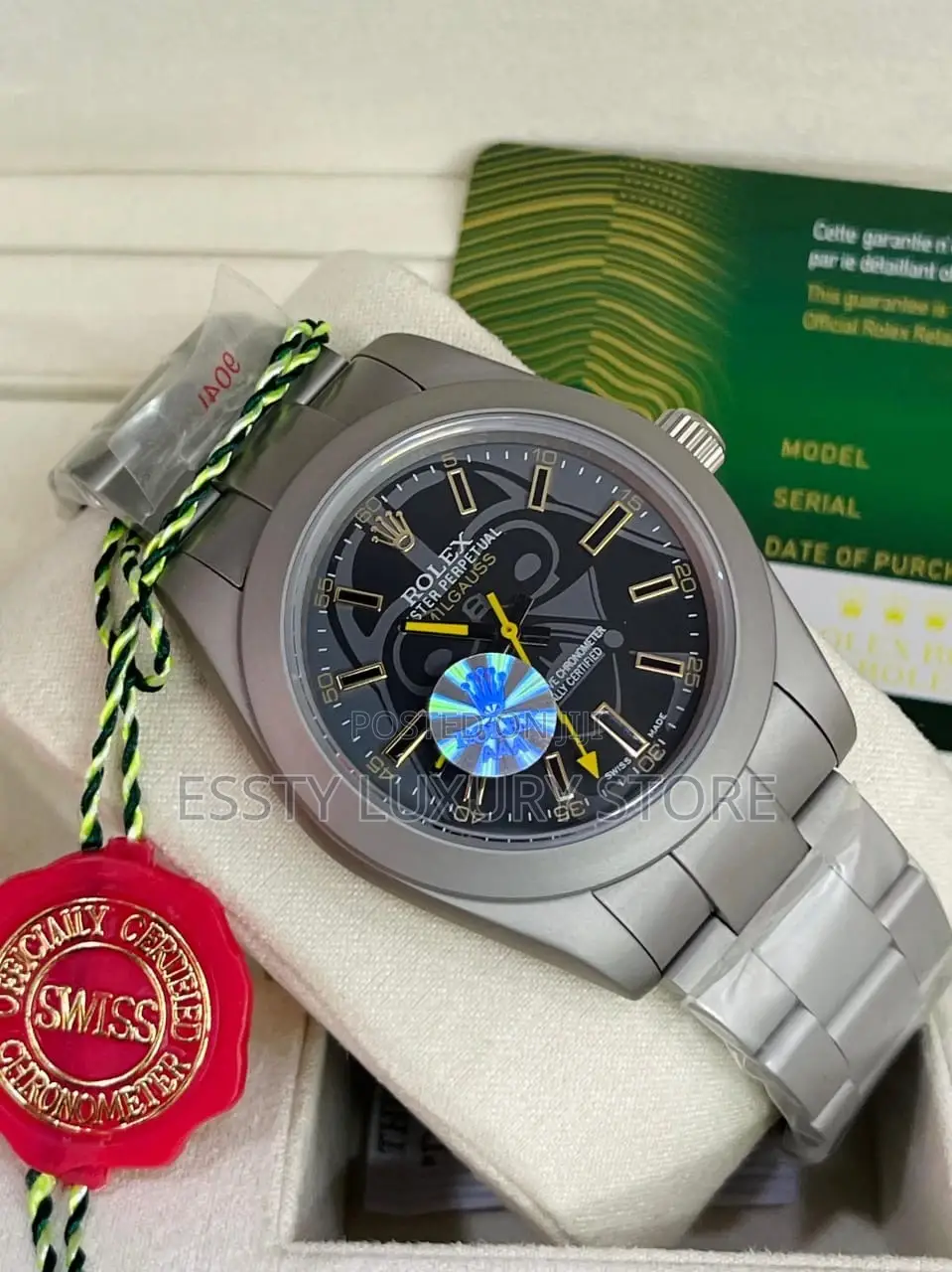 Rolex Quality Luxury Men Chain Strap Wristwatch