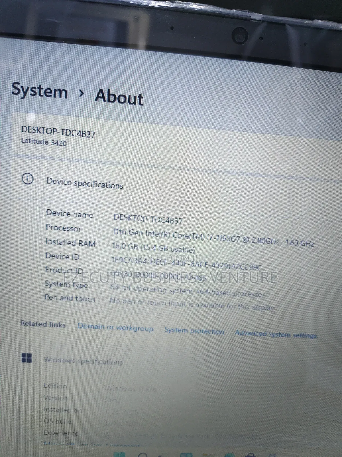 Laptop Dell Latitude 5420 16GB Intel Core I7 SSD 256GB