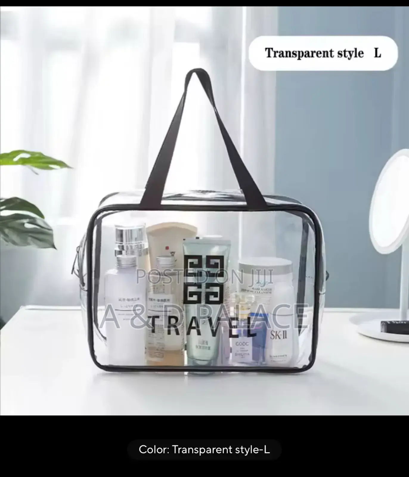 Transparentwaterpro Travel Cosmetic/Toiletry Handheld Bag