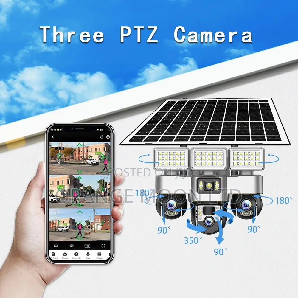 15mp Three Lens Camera 4g Sim Card With Street Lamp