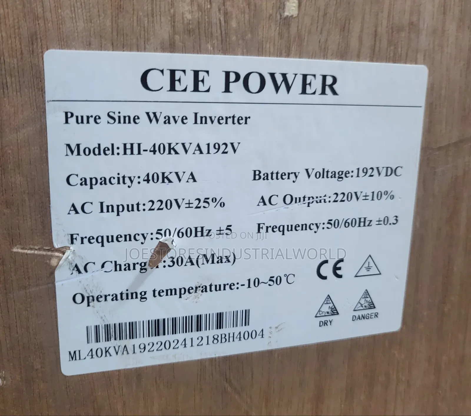 Cee Power Pure Sine Wave Inverter 40kva