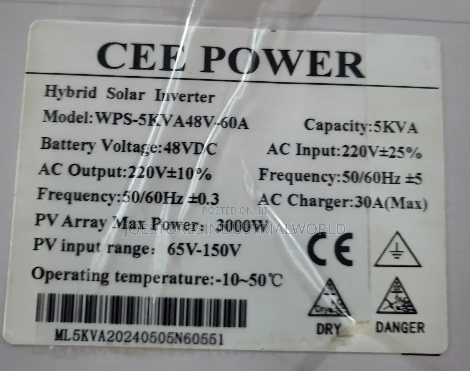 Cee Power Hybrid Inverter 5kva 60a