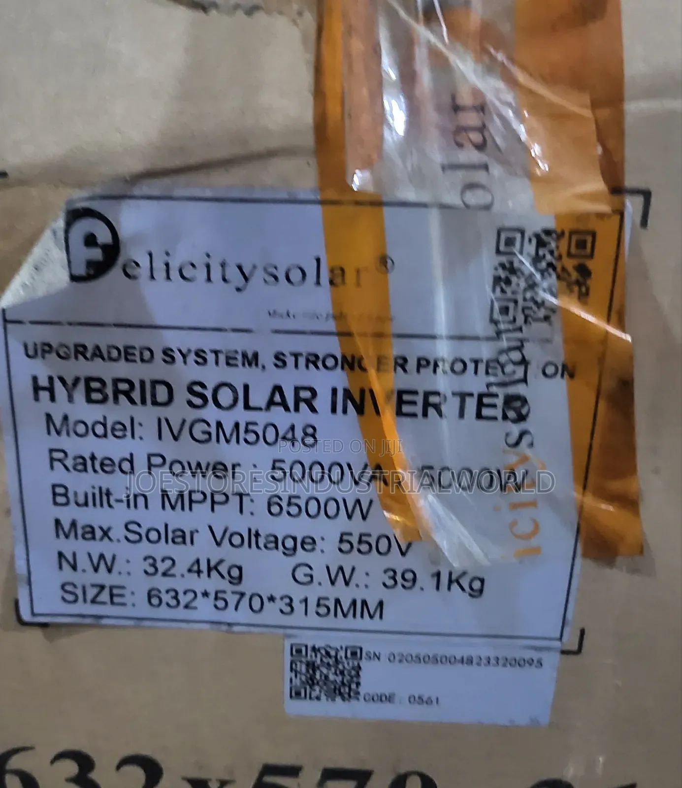 Felicity Hybrid Ivgm Inverter 5kva MPPT 6500w