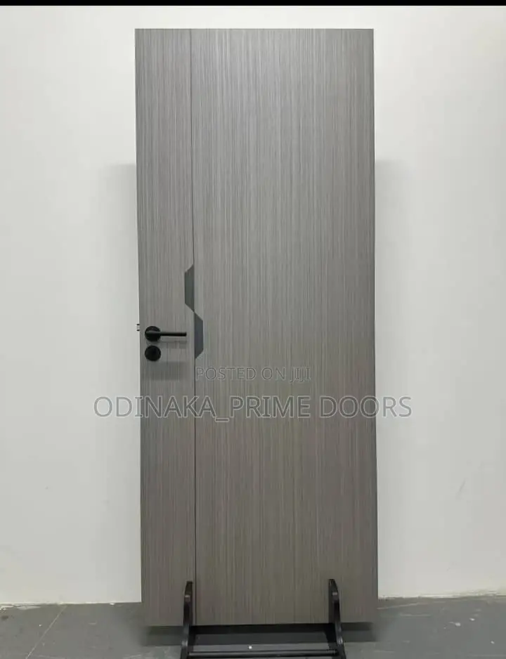 7ft By 3ft German Hdf Wooden Door ( Grey With Design)