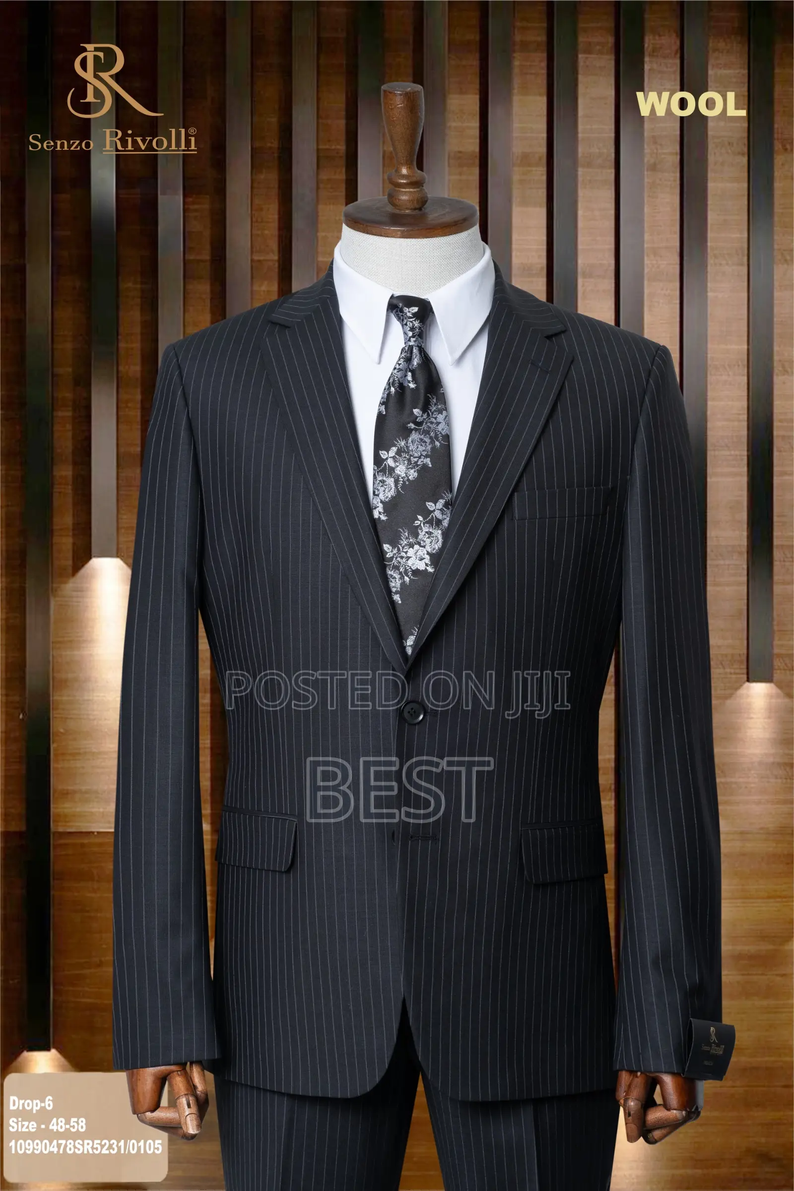 Italian Men's Luxury Stripes Suits Avl. As Seen