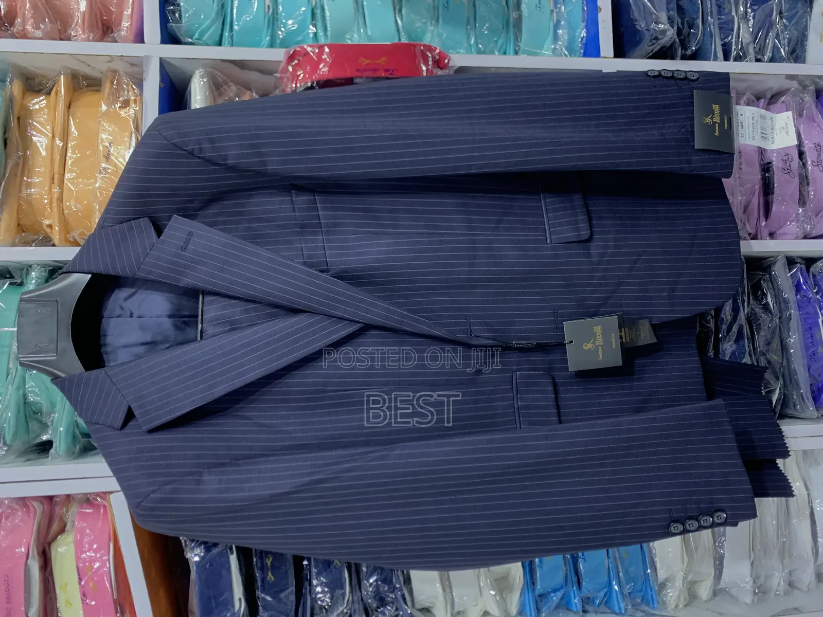 Italian Men's Luxury Stripes Suits Avl. As Seen