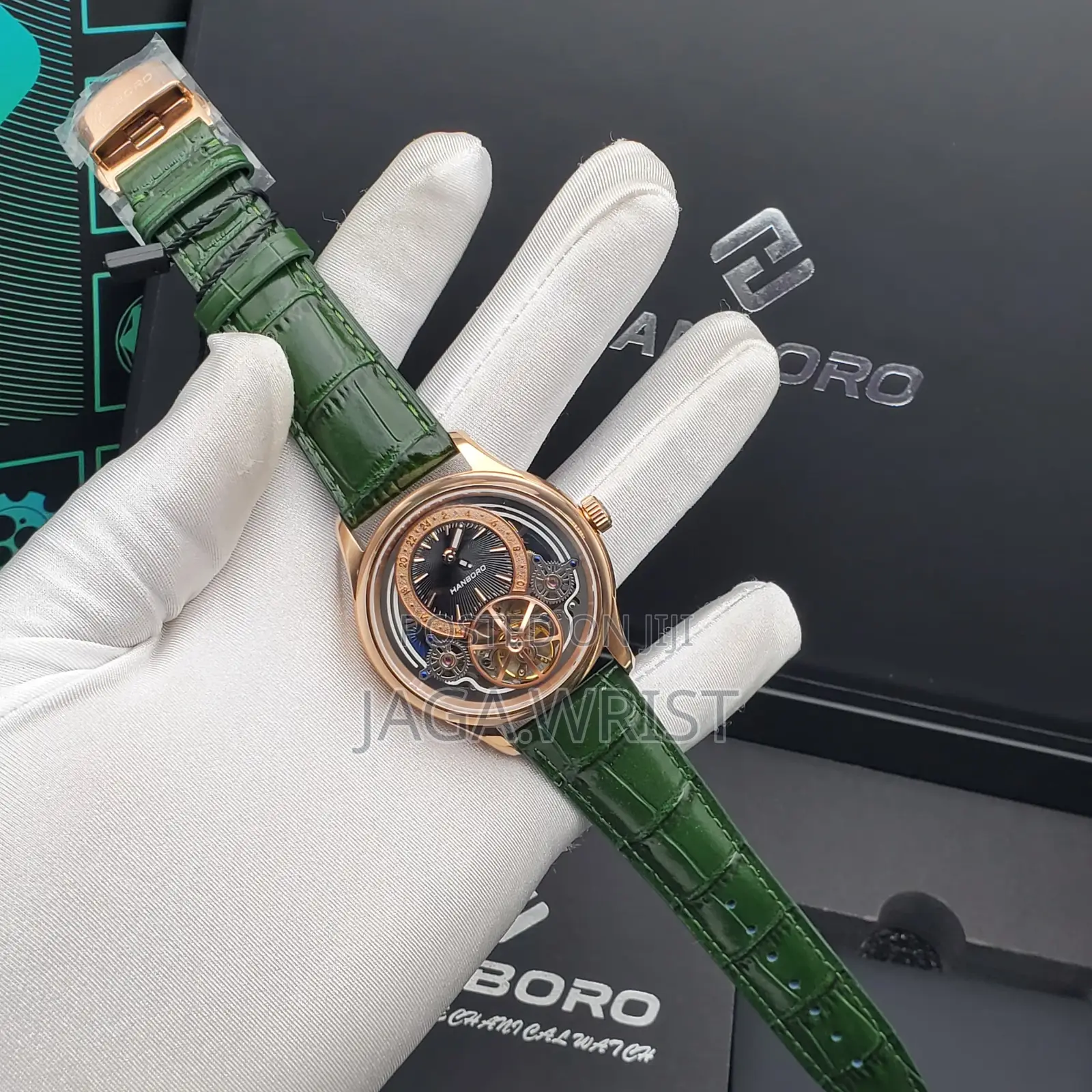Hanboro Leather Skeleton Automatic Engine