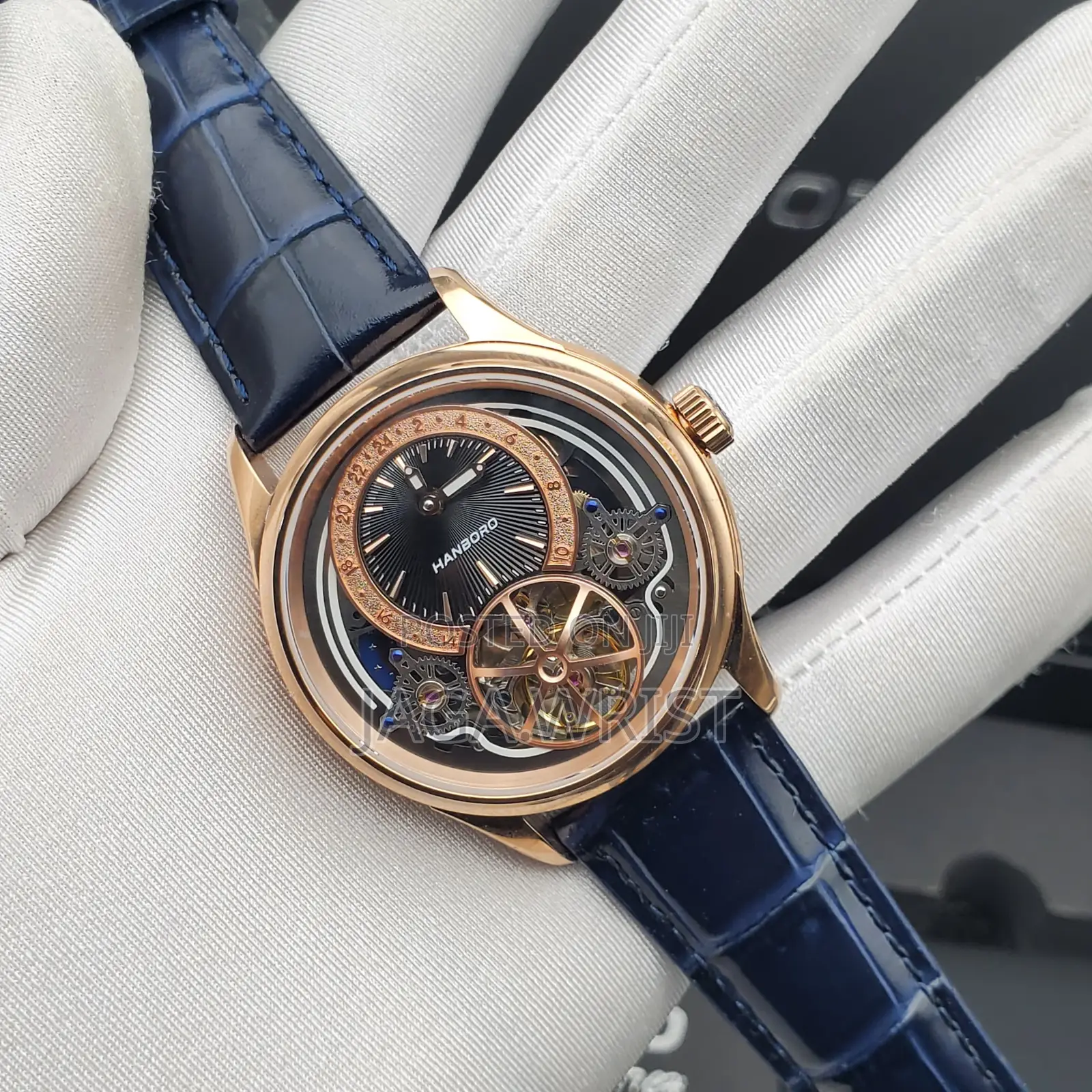 Hanboro Leather Skeleton Automatic Engine
