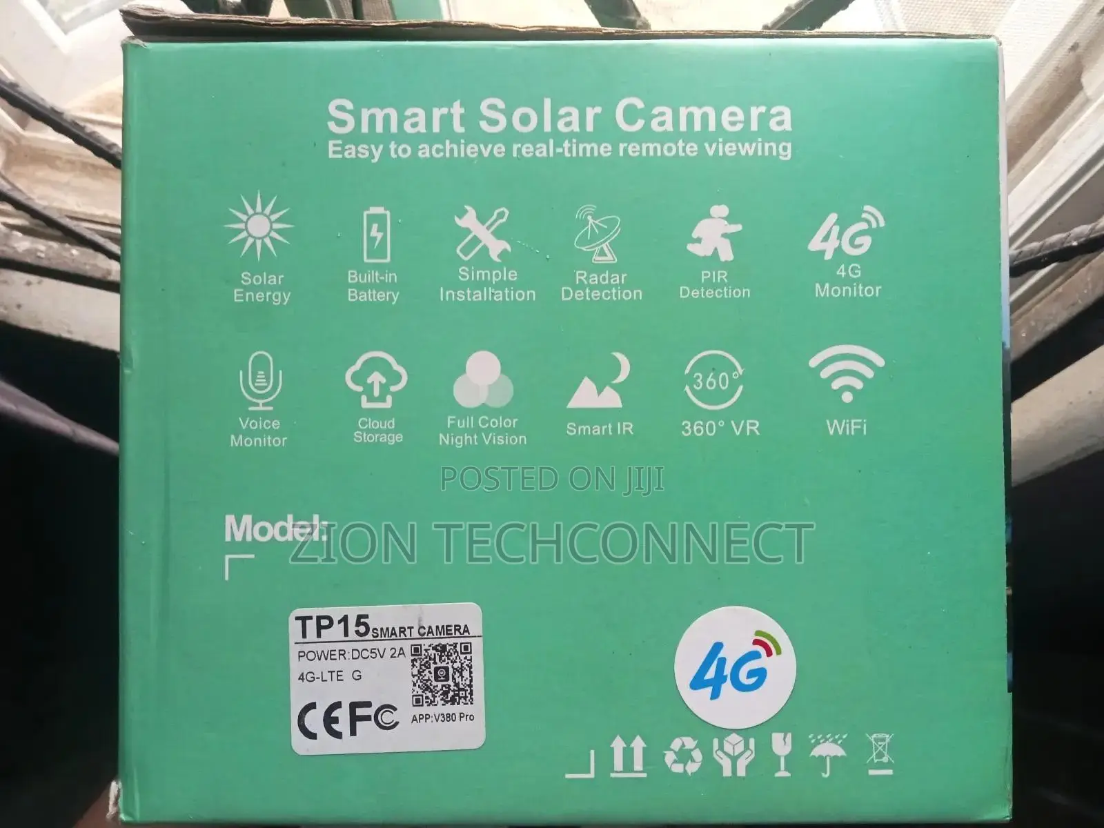 V380 Pro Dual Lens Ptz Solar 4g Camera 5mp Auto Tracking