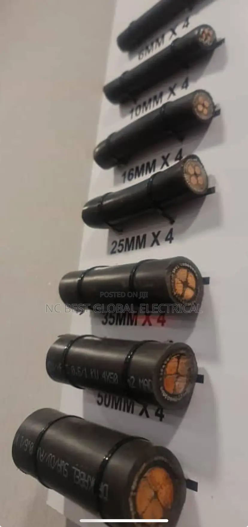 6mm X 4c, 10mm X 4c, 16mm X 4c, 25mmx4c, Armored Cable Bicc