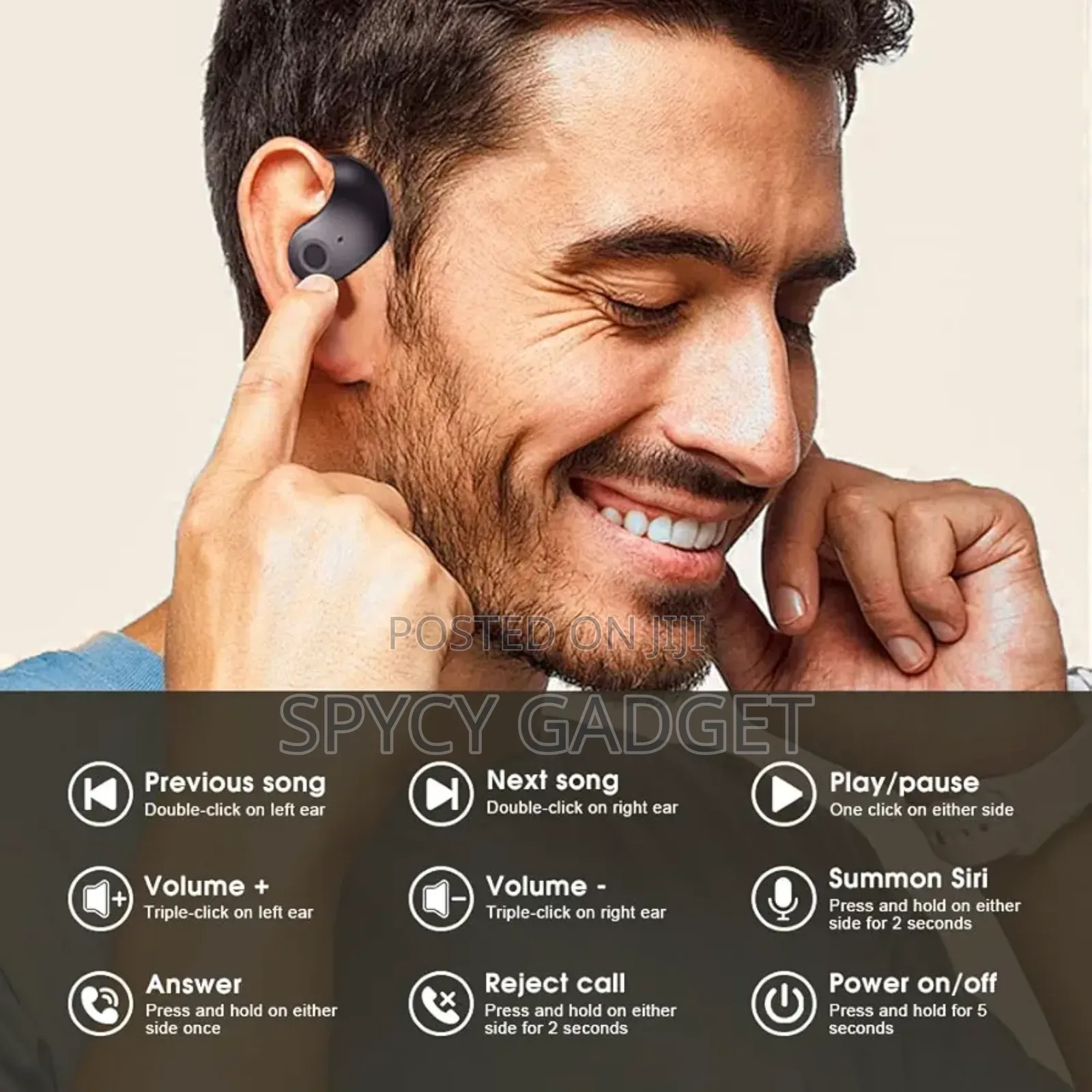 Open Wear Stereo Wireless Bluetooth Earbud