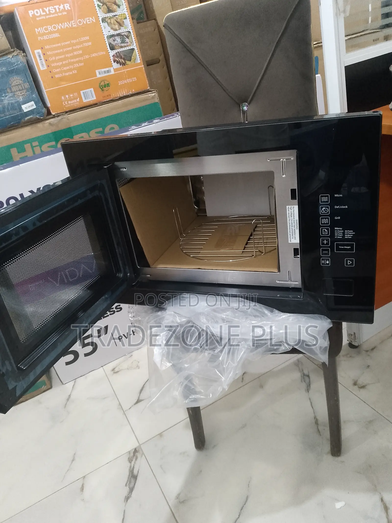 Sleek Black Built-in Microwave – Homestar 25l Hs-81