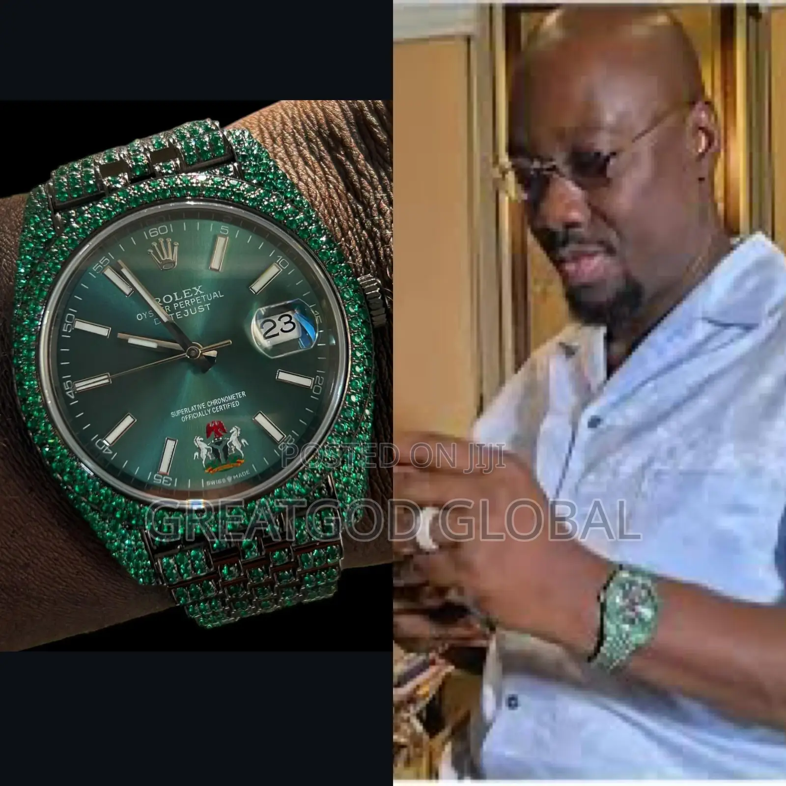 Cubana Birthday Rolex With the National Coat of Arm