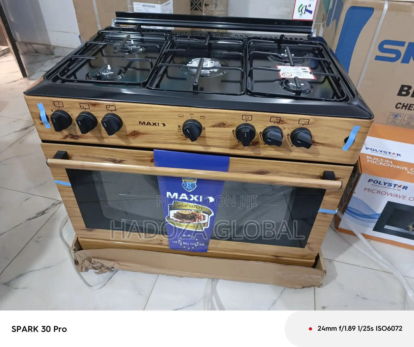 Kitchen-friendly Gas Cooker With Oven – Maxi - Wood Finish