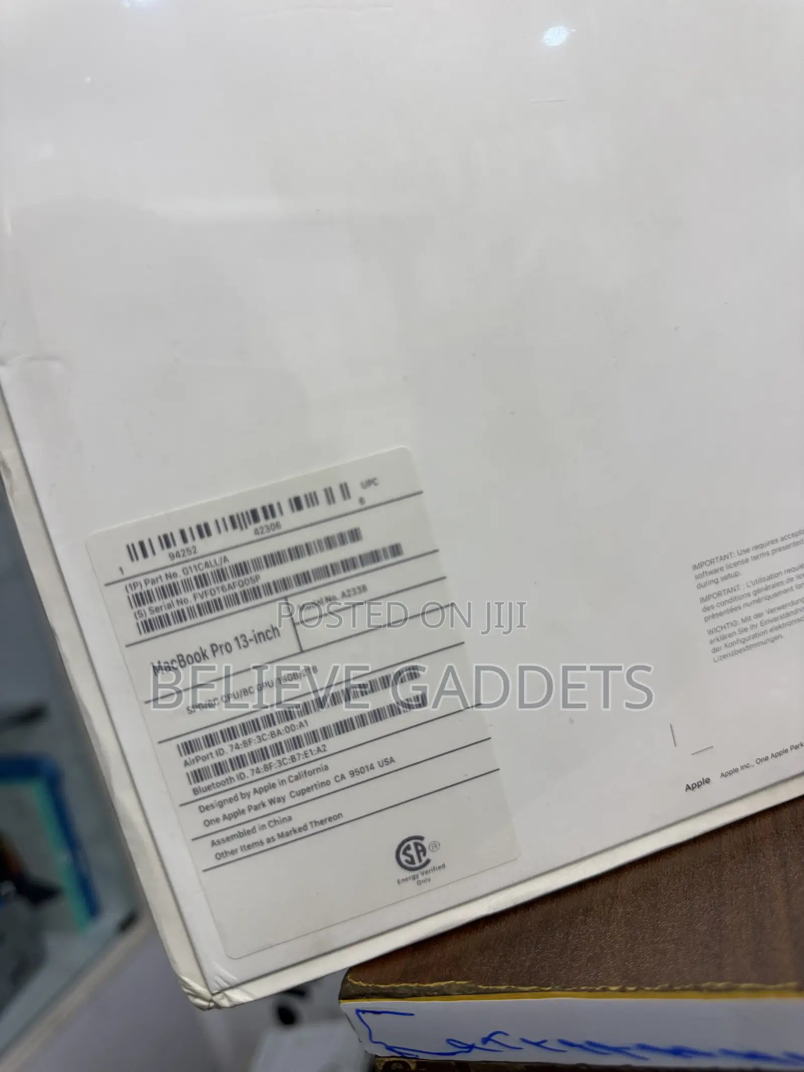New Laptop Apple MacBook Pro 2020 M1 16GB Apple M1 SSD 2T