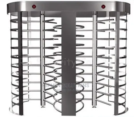 Two Lane Full Height Turnstiles With Biometric Fingerprint Gate