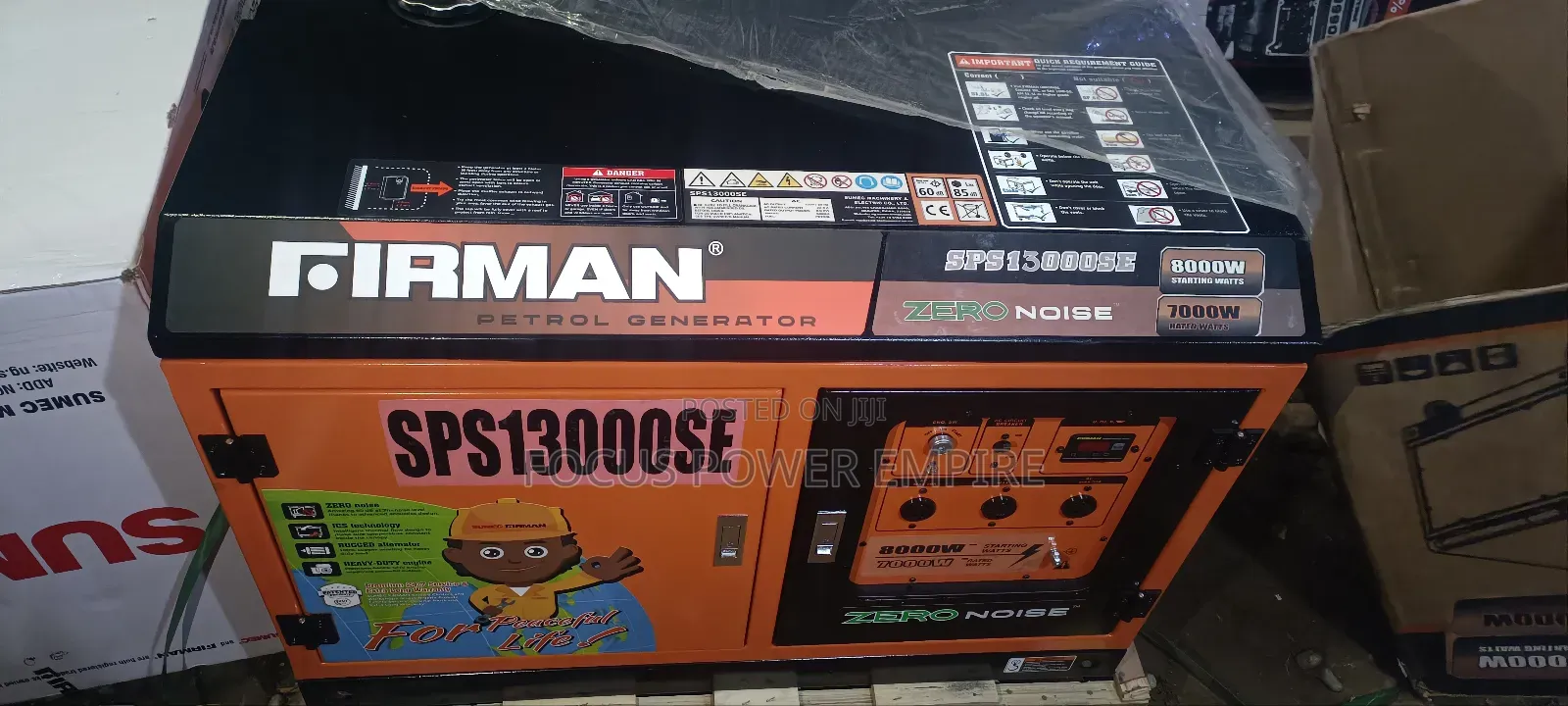 Original 8.0kva Firman Petrol Gen Zero Noisy 💯 Copper Coil