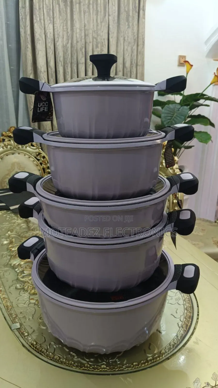 Ucc Life 10pcs Quality Granite Coating Nonstick Cookware Set