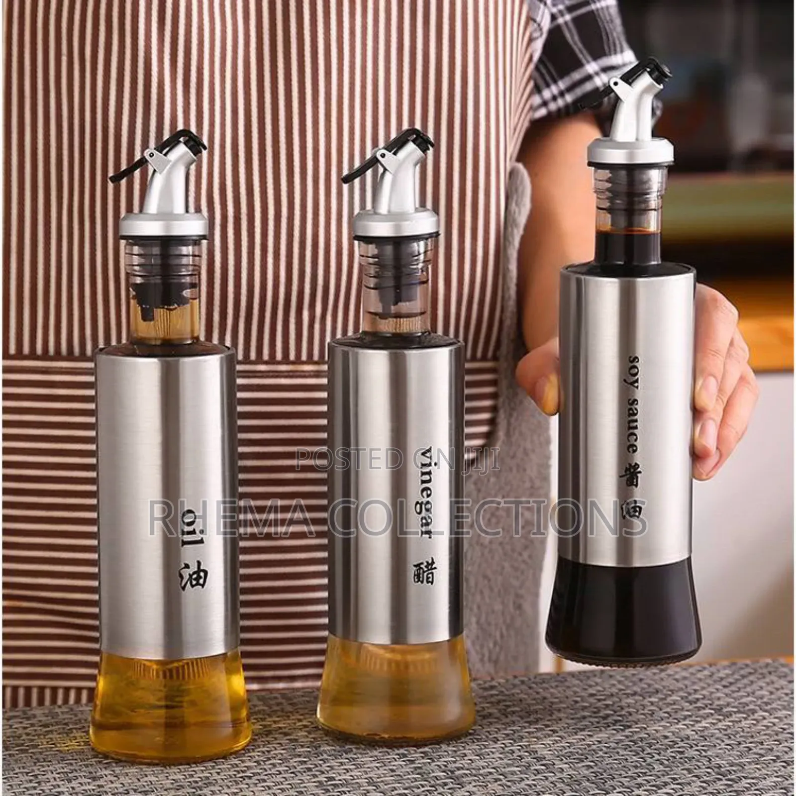 Glass Oil Stopper Cap Dispenser Sprayer Bottle