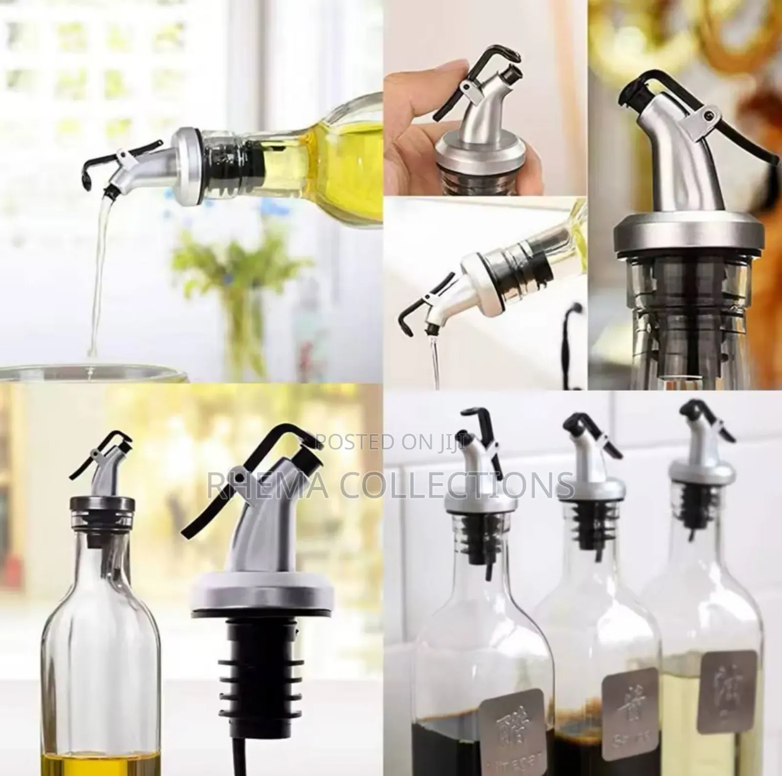 Glass Oil Stopper Cap Dispenser Sprayer Bottle