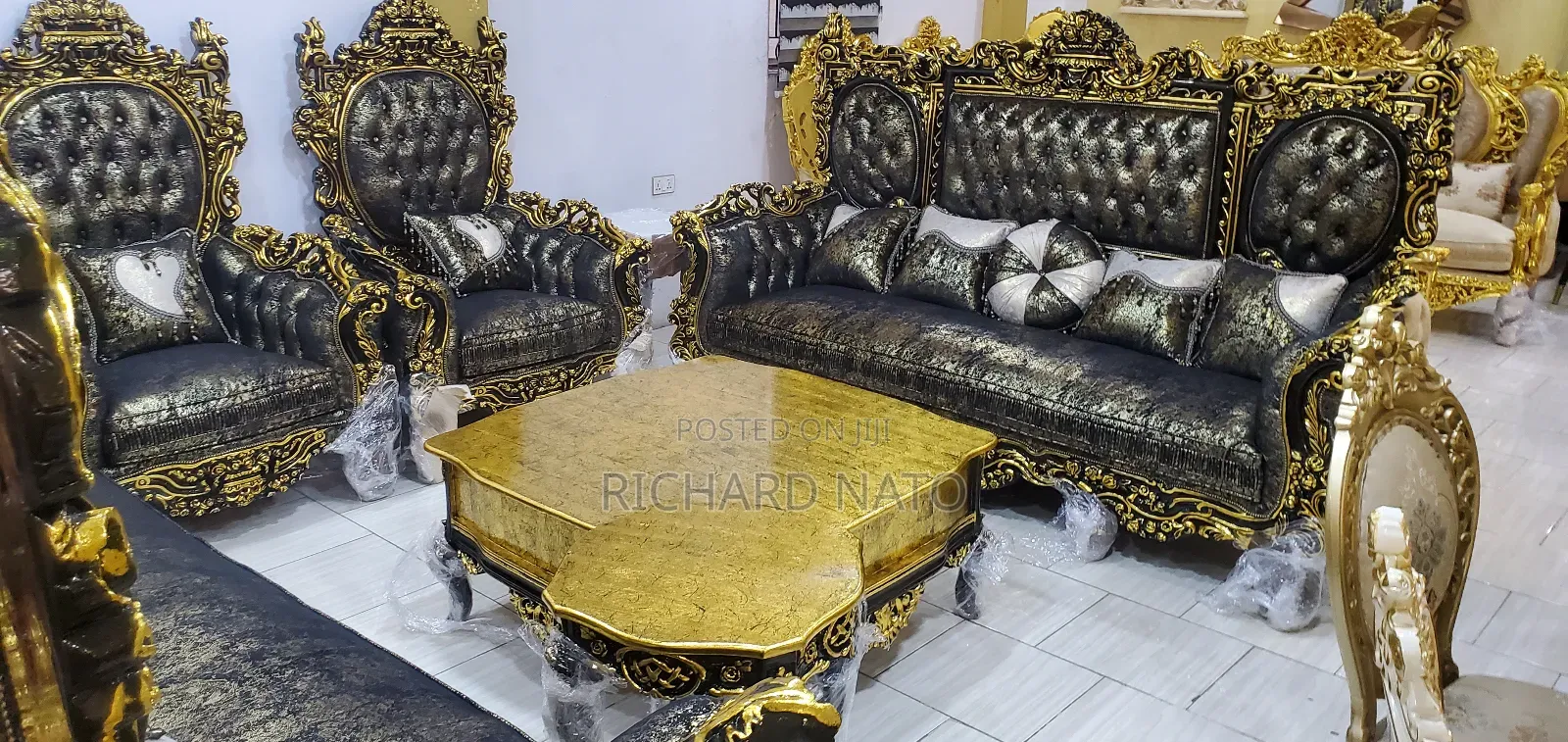 The Black Is Beautiful Sofa Chair Set