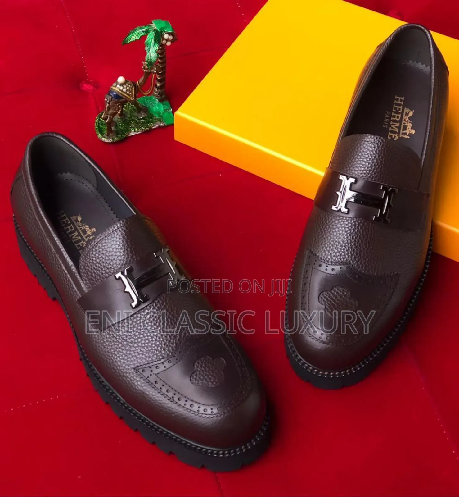 Classic Luxury Designer Men's Shoes Hermes Well Branded