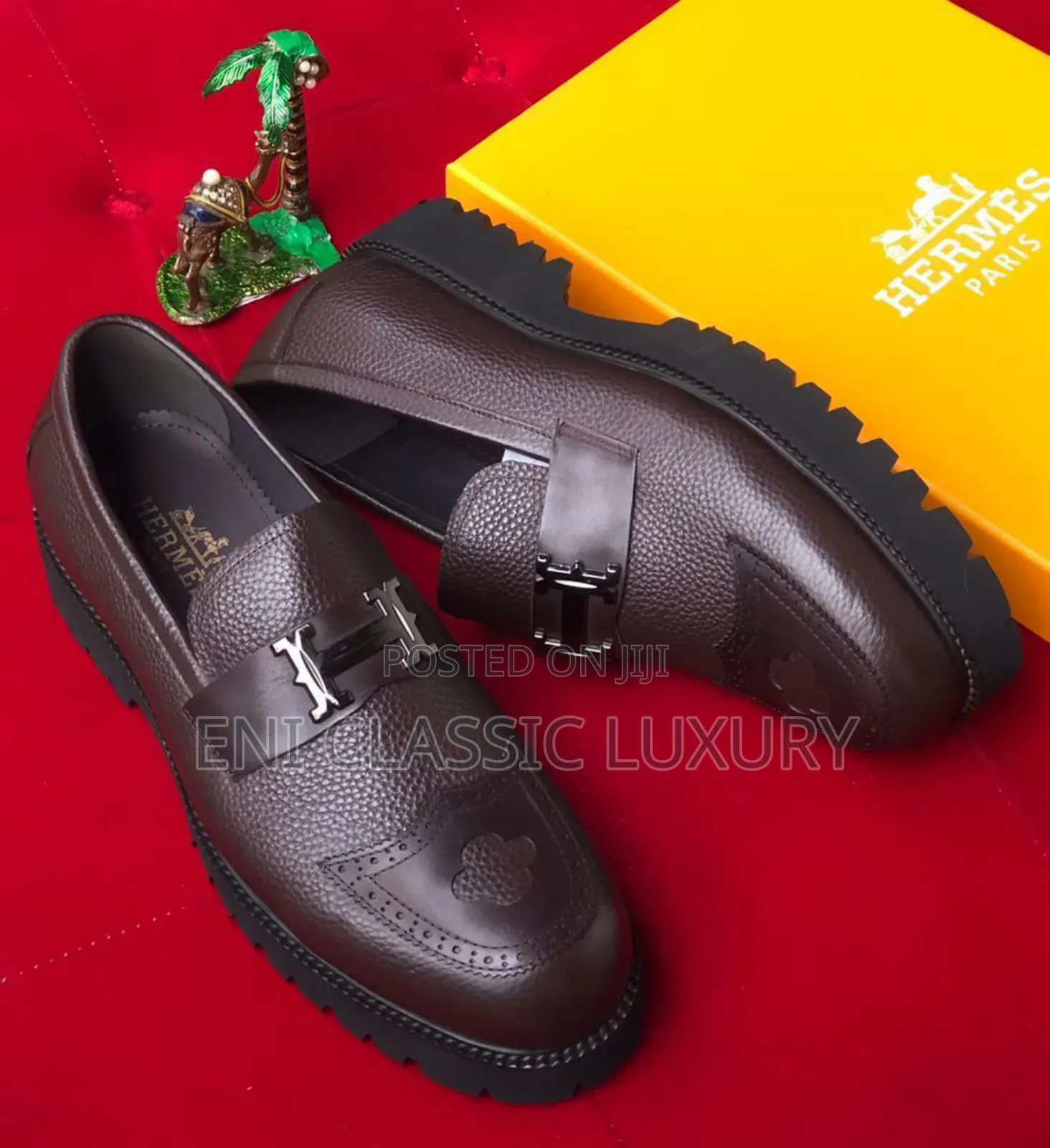 Classic Luxury Designer Men's Shoes Hermes Well Branded