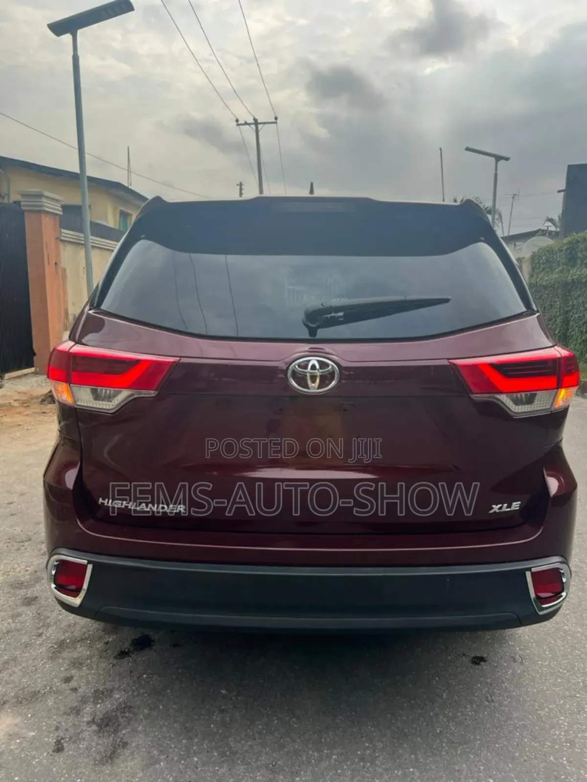 Toyota Highlander XLE 2019 Burgundy