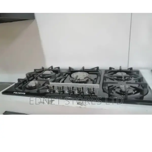 Polystar 88cm Galvanise Steel 5gas Burner Builtin Cooker Hob