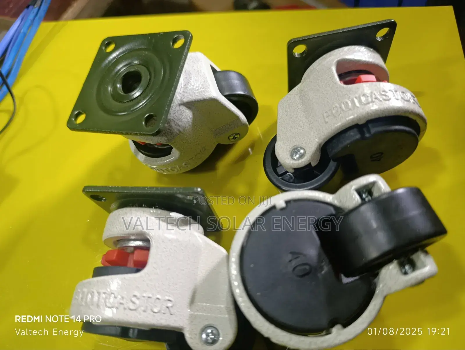 4pcs Gd-40f Heavy Duty Adjustable Industrial Roller Caster Wheels