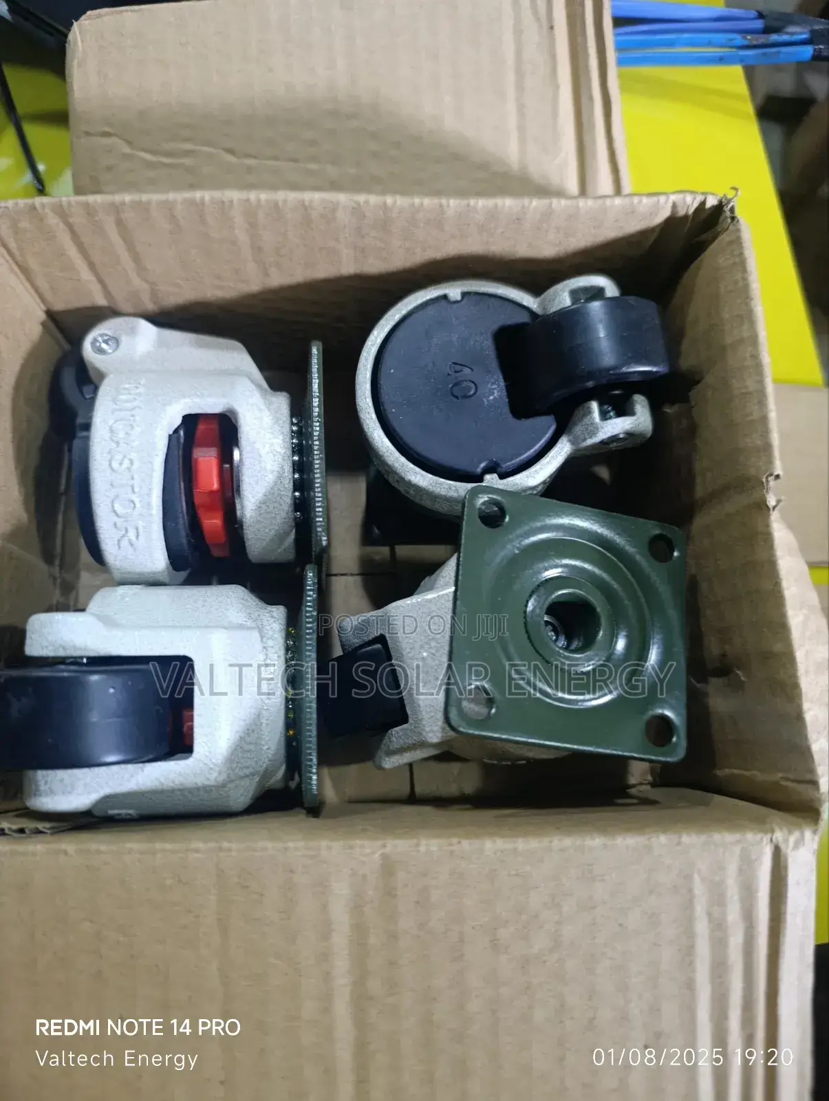 4pcs Gd-40f Heavy Duty Adjustable Industrial Roller Caster Wheels