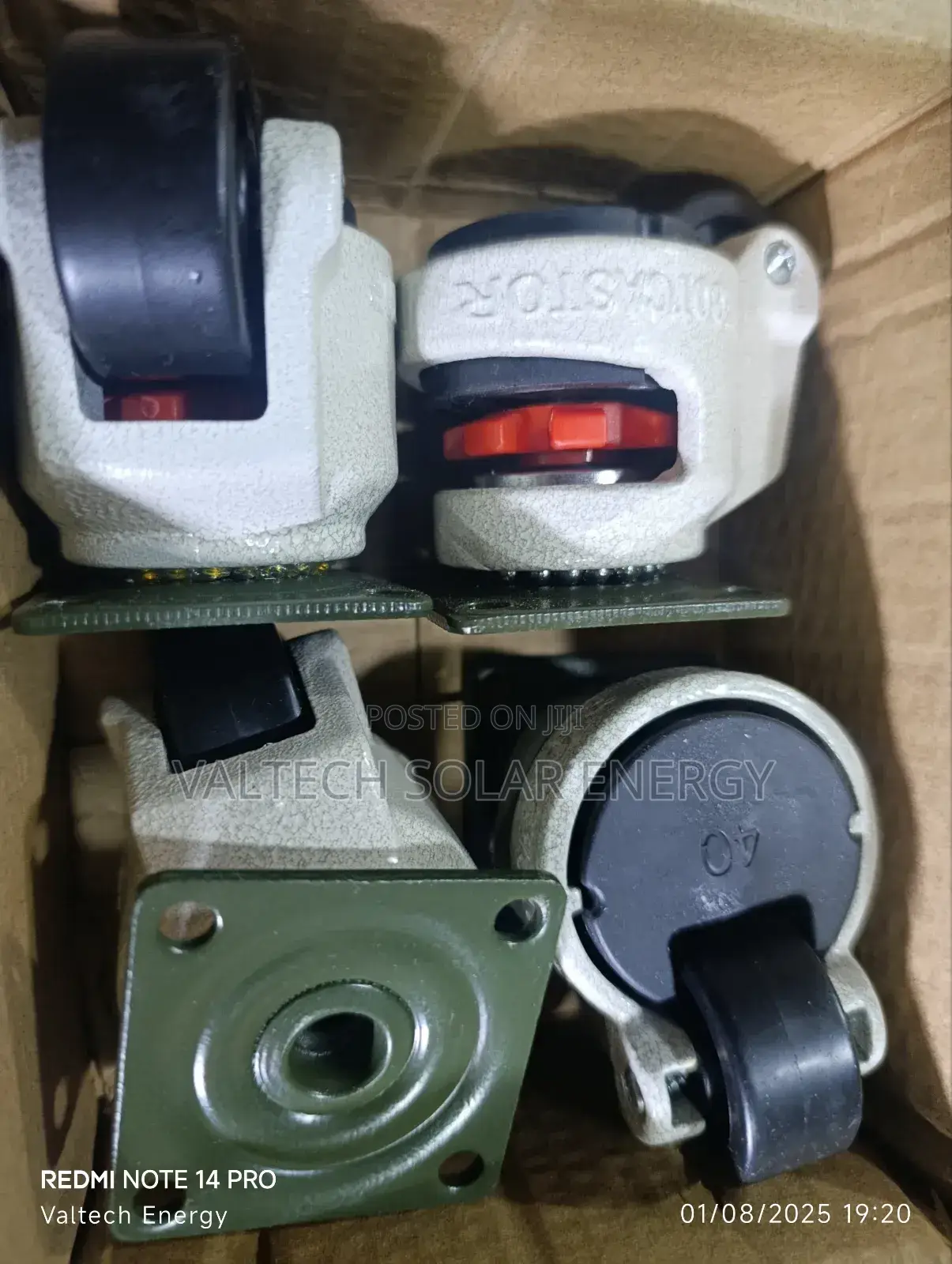 4pcs Gd-40f Heavy Duty Adjustable Industrial Roller Caster Wheels
