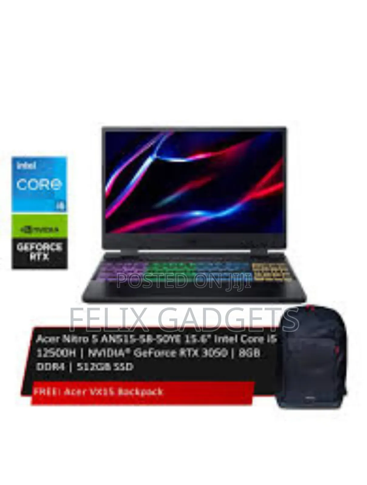 New Laptop Acer Nitro 5 16GB Intel Core I7 SSD 512GB