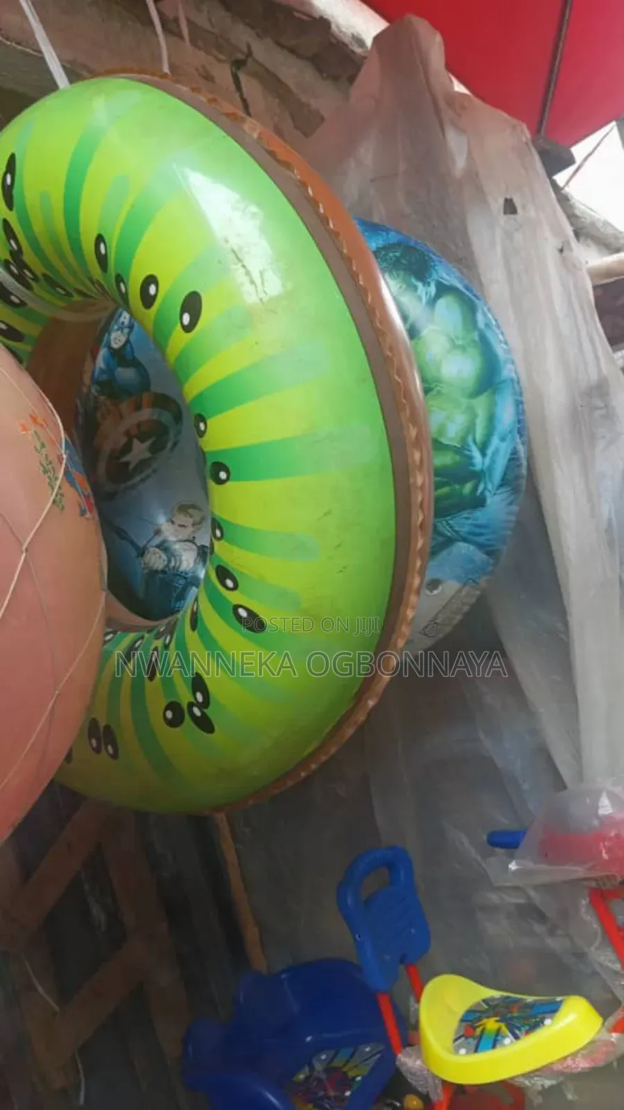 PVC Swimming Ring Bright Color Shiny