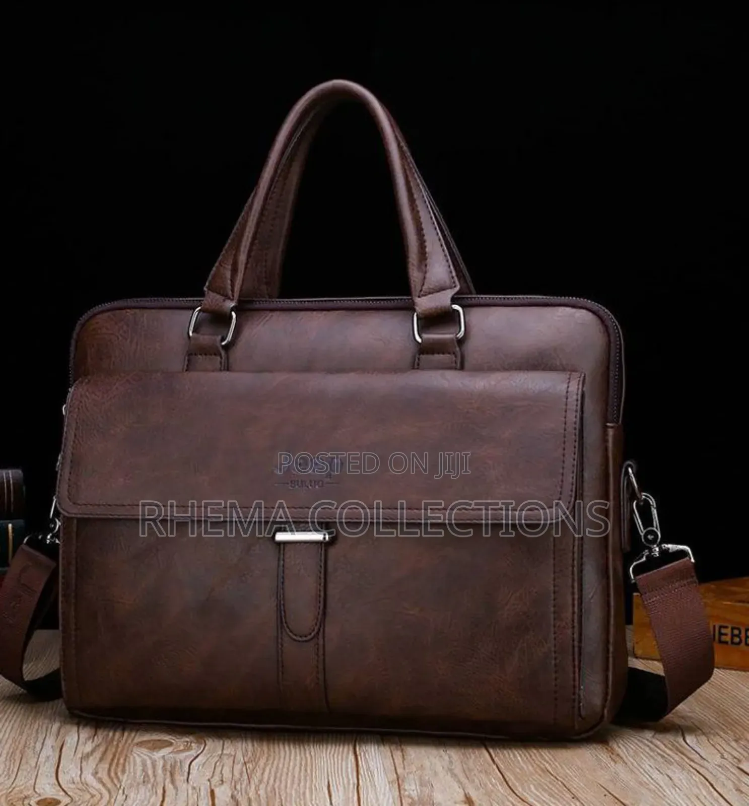 Jeep Buluo Luxury Genuine Leather Men’S Office/Laptop Bag