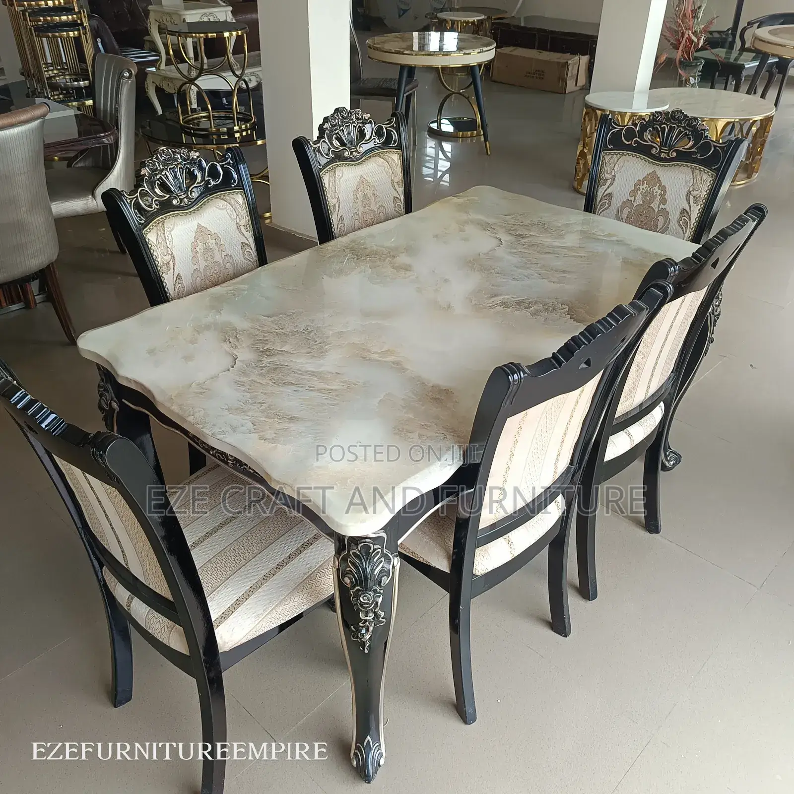 Royal Sturdy Marble Dining Set